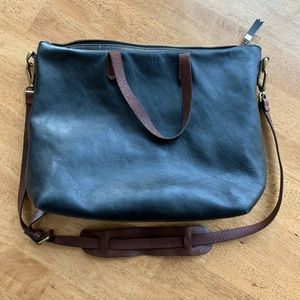 Madewell Zip Transport Tote with AM Monogram